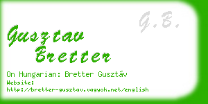 gusztav bretter business card